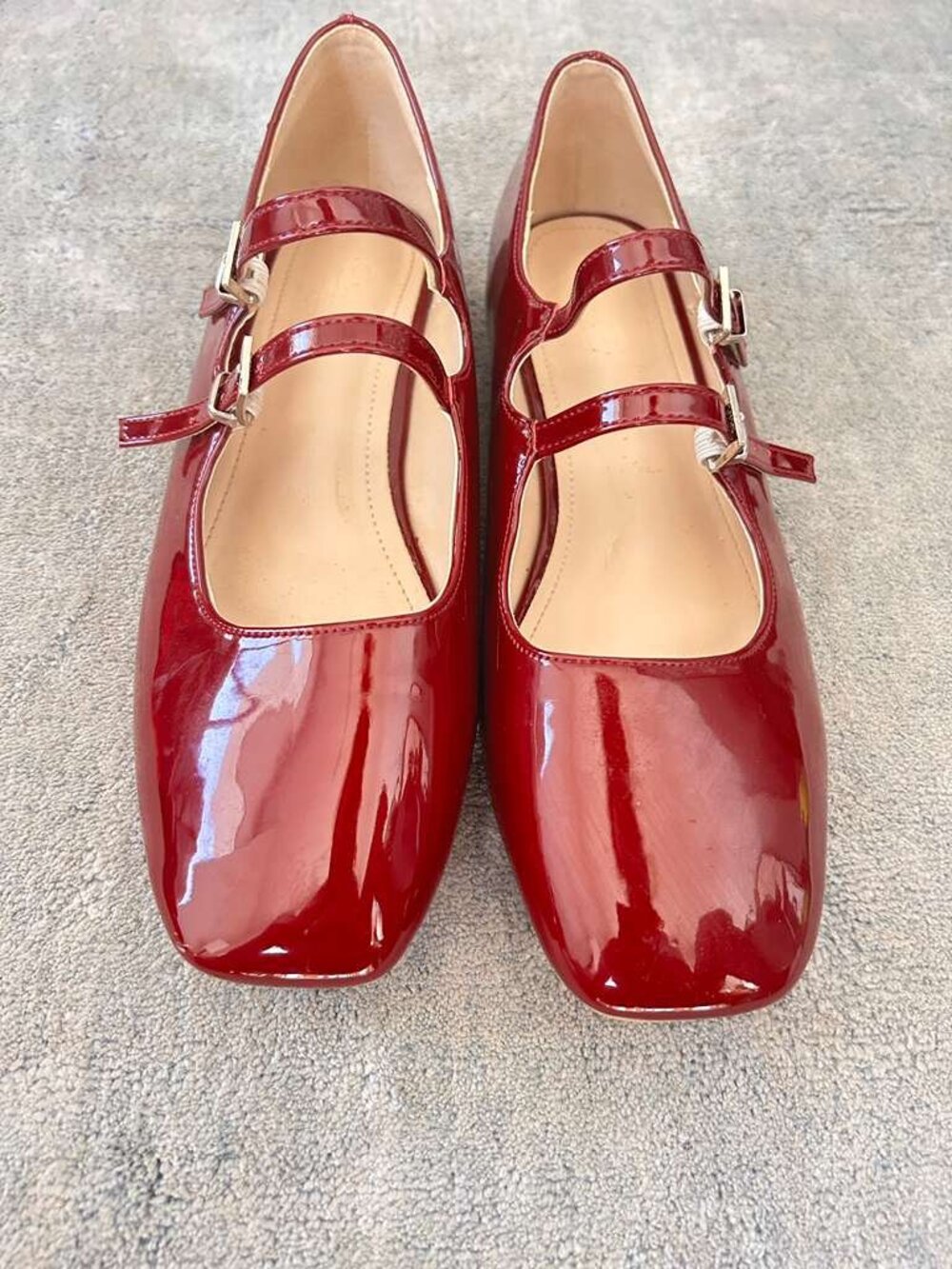 Burgundy Mary Jane Flats | Like new | 8.5 (39)